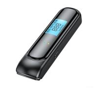Portable Breathalyzer With High Contrast Led Display And Automatic Testing Tech For Accurate Level Assessment In Car Safety Scenarios Black Color Usb Rechargeable Non Contact System