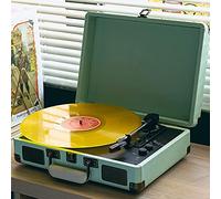 Portable Briefcase,Retro Record Player Bluetooth With Speakers For Vinyl, Supports Bluetooth Playback,Support 7/10/12 Inch Record For Women kxtmm