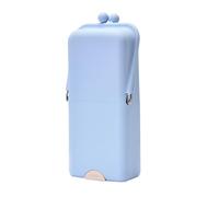 Portable Brush Holder, Suction Makeup Case, 8.27x3.94x2.17 Inch Pencil Case with Foldable Design, Flexible Silicone Pencil Organizer, Travel Pouch with Steady Base, Beauty Tool for Hotel and Gym