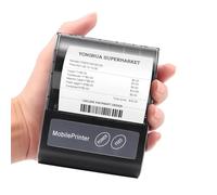 Portable BT 80mm Thermal Receipt Printer Personal Mini Bill POS Mobile Printer with Rechargeable Battery Support ESC/POS Compatible with Android iOS Windows for Restaurant Supermarket Kitchen Office
