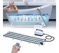 Portable Bubble Bath Mat with Remote Control, Electric Air Pump for Full Body Massage, Adjustable Bubble Settings for Relaxing Spa Experience, Non-Slip Design