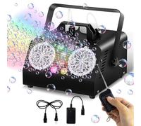 Portable Bubble Machine -200,000 Bubbles/Min Auto Dual-Speed Adjustable Bubble Blower for Kids,Toddlers & Parties | Wedding/Stage Special Effects Generator | Universal Bubble Solution Compatibility