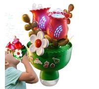 Portable Bubble Machine | Indoor Game in the Shape of Bouquet, Bubble Generator with Colorful Light | for Birthday Party Holiday Celebration Summer Festival School Park Field