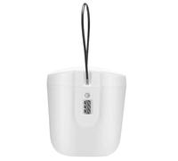 Portable Bucket Lock, Cipher Safe Box, Anti Theft,Travel Safe Lock Box, Mini Lockbox with 3 digit Combination Lock, Small Safe for Phone, Money & Valuables (White)