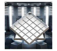 Portable Builtin Drain Cover with Frame ZincPlated Hidden Access Hatch for Walkways Stainless Steel Channel Grate (8 cm 40 x 40 cm / 15.7 x 15.7 inches)