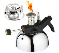 Portable Bunsen Burner, 1300℃ Lab Butane Burner, Mini Stove with Aluminum Bracket, Adjustable Flame, for Heating, Cooking, Soldering