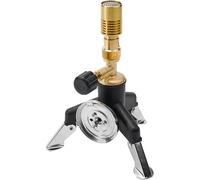 Portable Bunsen Burner for Laboratory, Dental, and Handicraft Use, Includes Tripod Connector and Options for Flat and Long Canisters, Durable Brass Construction