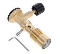 Portable Burner Gas Blowtorch Head Brass Bunsen Burner Laboratory Tool | Weighted round Base, Adjustable Flame Windproof Control, Natural Gas and Propane Use, Threaded Connection