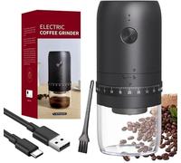 Portable Burr Coffee Grinder, Small Cordless Electric Bur Grinder, 40 Adjustable Settings, 1800mAh Coffee Bean Grinder with Conical Ceramic Burr, for Travel, Camping, Office, Espresso