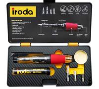 Portable Butane Soldering Iron Kit - IRODA SOLDERPRO 50K | 4-in-1 Heat Gun & Mini Torch | Rapid 18s Heat Up, 30-70W Adjustable Power, Up to 40 Min Runtime | Ideal for Electrical, DIY & Crafts