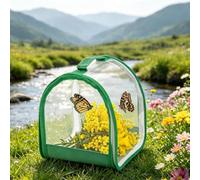 Portable Butterfly Habitat Cage 8 x 8 x 8 Inch, Insect Mesh Terrarium, Caterpillar Enclosure, Critter Bug Cage with Carry Handle, Easy Observation for Insect Caterpillar Raising