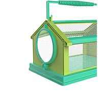 Portable Butterfly Insect Habitat Cage Critter Caterpillars Outdoor for Kids Lake Blue, 20x15x13.5 cm