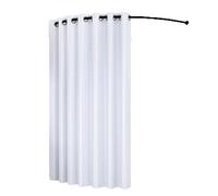 Portable C-Shaped Mobile Changing Room - Simple Fitting Room for Clothing Stores & Offices - Temporary Dressing Room Easy Setup 100cm Stylish White A