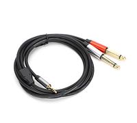 Portable Cable 1.8m 3.5mm to 6.35mm with Gold-Plated Connectors for Digital/Analog Signals