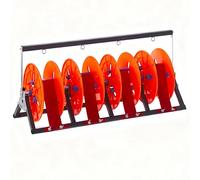 Portable Cable Caddy with Casters, Heavy Duty Wire Spool Rack Multi-Spool Dispenser Organizer, Foldable Electrical Wire Reel Stand Mobile Cart,Without Wheels-86×30×47 cm