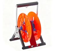 Portable Cable Caddy with Casters, Heavy Duty Wire Spool Rack Multi-Spool Dispenser Organizer, Foldable Electrical Wire Reel Stand Mobile Cart,Without Wheels-25×30×47 cm