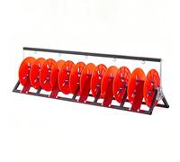Portable Cable Caddy with Casters, Heavy Duty Wire Spool Rack Multi-Spool Dispenser Organizer, Foldable Electrical Wire Reel Stand Mobile Cart,Without Wheels-107×30×47 cm