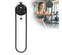 Portable Cable Machine, Endless Rope Trainer, with Adjustable Resistance Knob,Resistance Adjusted up to 44 lb, Strengthen Arms, Core Muscles & Bicep Exercises(Black)