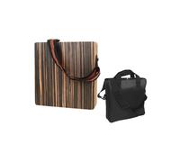 Portable Cajon Box Drum Set with Travel Bag, Adult Beginner'S Wooden Cajon Drum, Black Ebony Wood Percussion Box Drum