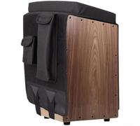 Portable Cajon Throne Cushion 600D Oxford Fabric Storage Pockets 121x31cm Black Drum Stool