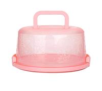 Portable Cake Box Carrier Handle Container Pie Storage Cupcake Round Transporting Lid Clip Lock