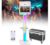 Portable Camera Mirror Photo Booth - Event Photobooth Machine for Weddings/Parties/Live Streaming-DSLR Camera Booth with 15.6 Inch Screen & Ring Light & Flight Case