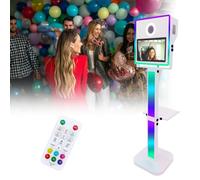 Portable Camera Mirror Photo Booth with 15.6 Inch Touch Screen&Ring Light&Flight Case - DSLR Camera Booth for Wedding Parties/Live Streaming/Christmas/More Events