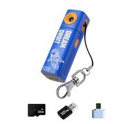 Portable Camera Rotate Lens Keychain Camcorder with 2K Video 32GB Storage & Card Reader for Vlog Outdoor and Snapshots Travel Camera