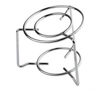 Portable Campfire Pot Rack for Hiking Picnic | 16x13.5x10.5cm size, fits for moka pots, kettles, cast iron cookware, stable base, silver finish