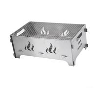 Portable Camping BBQ Grill Foldable Charcoal Outdoor(Large) | Folds flat for travel, for durable steel build, for ideal for camping trips, quick assembly, includes storage bag