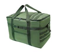 Portable Camping Cookware Bag Outdoor Carrying Picnic Tableware Organizer Large Capacity Cookware Storage Bag, 53L Army Green