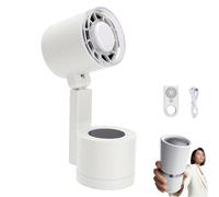 Portable Camping Fan, 12000mAh Rechargeable Oscillating Desk Fan, Remote Control, 100 Speeds, 3-Level Brightness LED Light, Strong Airflow, for Tent Bedroom Office Outdoor Travel
