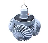 Portable Camping Fan, Solar Powered Ceiling Light, Ultra Quiet Small Lights, Compact Camp Accessories for Tents, Hurricanes, Balcony Cooling, Outdoor Use 5.1x9.8inch