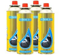 Portable Camping Gas Cooker Single Burner Stove Automatic Ignition System Enamel Pan Holder Butane BBQ Carry Bag Caravan Outdoor (4 Gas Canisters)