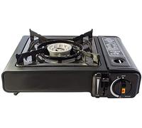 Portable Camping Gas Cooker Single Burner Stove Automatic Ignition System Enamel Pan Holder Butane BBQ Carry Bag Caravan Outdoor D.I.L