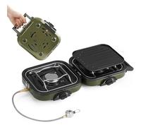 Portable Camping Gas Cooker, Stove with Adjustable Burners, Frying Pan, Foldable Single Burner Stove, Iron letPerfect for & Hiking, Emergency Cooking