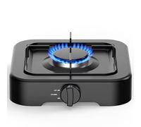 Portable Camping Gas Stove, 2.2kW Single Burner Cooker with Adjustable Temperature Control and Automatic Ignition for Outdoor Cooking