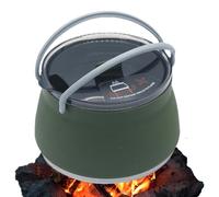 Portable Camping Kettle - Silicone Hiking Foldable Outdoor ｜Coffee Pot for Camping Hiking Traveling Food Ultra Light Folding Wild Scalding Tea Coffee Water Boiler Crafted Assured Quality Materials