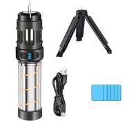 Portable Camping Lantern,Camping Mosquito Killer Lamp, Waterproof Mosquito Killer Lantern with Tripod & Magnetic Base, Rechargeable LED Lantern and Flashlight, Camping Light for Outdoor (Black)