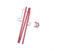 Portable Camping Lantern Pole With Multi-Functional Hooks For Outdoor Use Easy And Quick To Use(Dual-head Red)