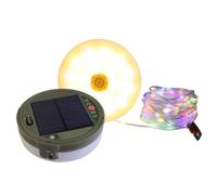 Portable Camping Light Round Solar Texture Suitable for Outdoor Adventures and Family Trips Portable Camping