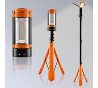 Portable Camping Light with Bracket 73.2-Inch 800/3200 Lumen 4000/6500K Dimmable Rechargeable LED Work Light for Outdoor Camp, Power Outages, Run Up to 19H, Torch for Emergency and Power Bank