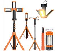 Portable Camping Light with Stand, Telescopic Camping Lights Rechargeable 10000mAh, Waterproof Multi-Functional 5 Lighting Modes Telescoping Camping LED Light for Camping,Hiking,Fishing,Adventure