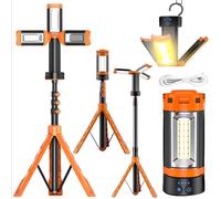 Portable Camping Light with Stand, Telescopic Camping Lights Rechargeable 10000mAh, Waterproof Multi-Functional 5 Lighting Modes Telescoping Camping LED Light for Camping,Hiking,Fishing