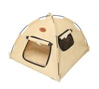 Portable Camping Pet House Breathable Tent with Curtains for Small Animals and Comfortable Retreat (M)