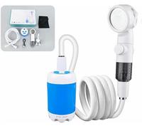 Portable Camping Shower Outdoor Camp Shower Pump,Rechargeable Electric Shower Pump,Multiple Spray Modes,Outdoor Shower Kit,Easy To Install For Camping, Hiking, Travel,1set