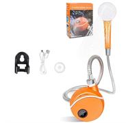 Portable Camping Shower Pump, Rechargeable Battery-Powered Handheld Shower, Waterproof Electric Shower Head Sprayer, Compact Outdoor Showers for Hiking, Travel, Pet Bath, Car Washing