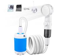 Portable Camping Shower Pump,Rechargeable Camping Shower - Electric Travel Head Car Washing for Beach Garden Rv Bathroom Sports Pet Bath Tent