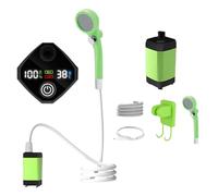 Portable Camping Shower | Rechargeable Beach Shower with LED Display,Waterproof Outdoor Camp Pump with 3 Spray Modes for Garden Beach Pet Bath RV Car Washing
