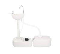 Portable Camping Sink with Wheels, 17L Hand Washing Station with 24L Waste Water Tank, Outdoor Hand Wash Basin with Soap Dispenser Towel Holder & Soap Dispenser for Events Worksite, Camping & Catering